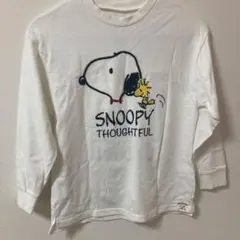 スヌーピー 長袖カットソー ホワイト