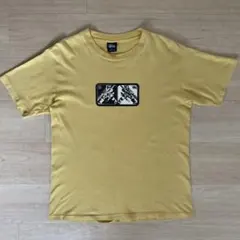 90's Stussy イエロー グラフィックTシャツ Mアメリカ製