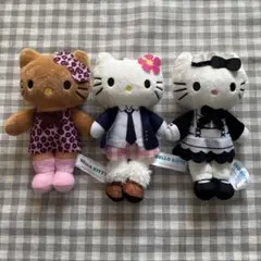ハローキティぬいぐるみマスコット3種セット