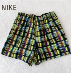 美品★NIKE★総柄 ショートパンツ 水陸両用マルチカラー 水着 ハーフパンツL