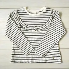 アプレレクール ボーダーフリル 長袖Tシャツ 120