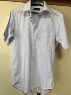 hiromichi nakano 半袖ワイシャツ ライトブルー　Lサイズのサムネイル