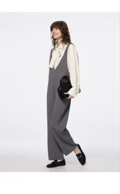 GU カットソーサロペットパンツ Sサイズ グレー