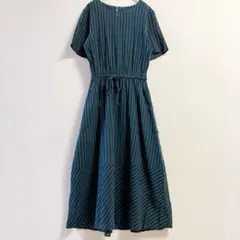 ロペピクニック　ティアードワンピース38 ストライプ　綿100%