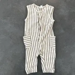 H&M ストライプロンパース 6M