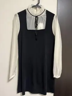 【新品未着用】ZARA コントラストディテールワンピース