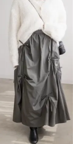 クレット ピンチングリボンスカート 4L