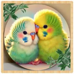 [신제품] Budgerigar 알루미늄 플레이트 벽걸이 장식 간판 인테리어