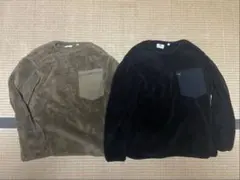 ユニクロ　エンジニアードガーメンツ　フリース　ボア　セット販売　ブラックブラウン