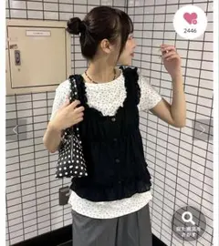 チャオパニック　ウッドボタン　ドビーシャーリング　キャミビスチェのサムネイル
