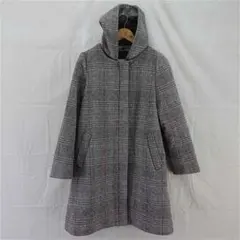 GLOBAL WORK 2WAY フード コート チェック柄 レディース Mのサムネイル