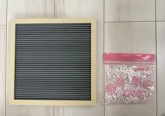 レターボード 黒色 木製フレーム