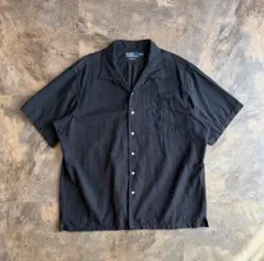 【無地】90s Polo Ralph Lauren オープンカラーシャツ XXL