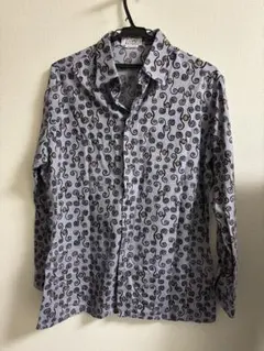 美品　HERMES エルメス　総柄シャツ　長袖シャツ　H柄　M