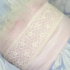 帯締め　帯紐　レースパールフリル　成人式振袖　卒業式袴　浴衣着物　帯飾り　重ね襟