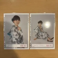 櫻坂46 遠藤理子 生写真 2024年 浴衣 チュウ、座り