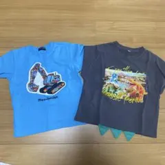 恐竜と重機のTシャツ2枚セットのサムネイル