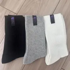 ザノースフェイス　パープルレーベル　高フィット抗菌消臭メンズ靴下3足