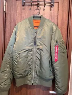 alpha アルファ　MA1 フライトジャケット　ミリタリー　L カーキ