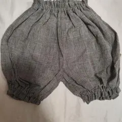 (まとめ割1枚50円引き)コットンチェック柄カボチャパンツ