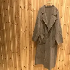 【オリーブデオリーブ】ロングコート　ノーボタン　綺麗め　ベージュ系