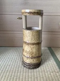 竹花入 五分割 短五菅 花器 紙箱付き - メルカリ