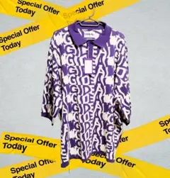 GIDEAL. curved logo half knit polo shirtのサムネイル