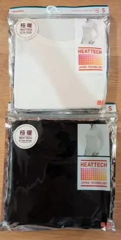 ヒートテック ホワイト ブラック 2枚セット Sサイズ　レディース　未開封