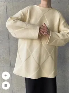 セレクトモカ ランダムスクエア編みニット by SON