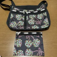 35 レスポートサック　ショルダーバッグ　ポーチ付き　カラフル　レディース