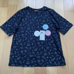 可愛い【ひやさら】【UVカット】chiyoコイ君総プリントTシャツ・ネイビーのサムネイル