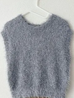 Linoluce グレー ファジーニットベスト