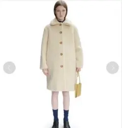 A.P.C. アイボリー ボアコート 38