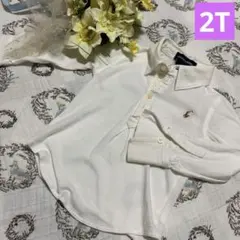 RALPH LAUREN ホワイト長袖シャツ 2T