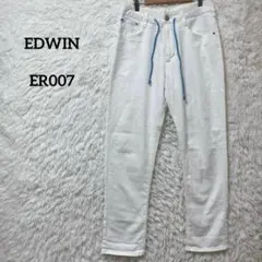 EDWIN エドウィン ジャージーズ ホワイトデニムパンツ M リネン混