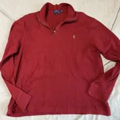 ポロラルフローレン　エステートリブ ハーフジップ レアカラーレッド