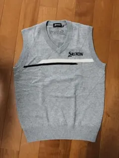美品　SRIXON カシミヤ入りグレー Vネックベスト （M）