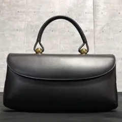 美品 HAMANO ロイヤルモデル カーフレザー ブラック ラージ 