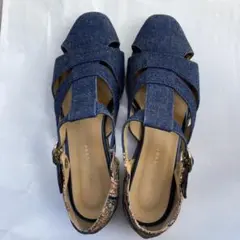 日本製　JELLY BEANS デニムサンダル 24.0cm