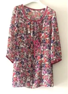 【SALE中❗️】花柄　チュニック　ワンピースのサムネイル
