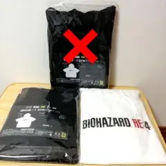 バイオハザードRE:4　5分袖パーカー ブラック1着・ホワイト1着  2着セット