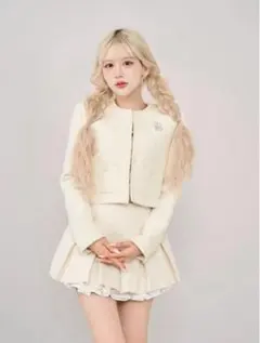 Darich スパンコールツイードジャケット セットアップ