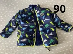 ピクニック　リバーシブル　アウター　長袖　ボア　恐竜　男の子　青