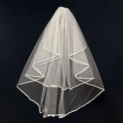 LoveTiara ウェディングベール　ミディアム　サテンパイピング