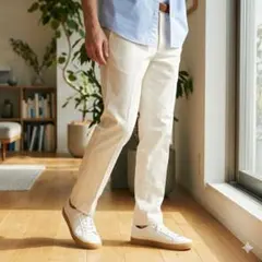 【UNIQLO】ストレッチチノパン ウエスト79/レングス76 オフホワイト