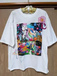 訳あり　scolar Tシャツ　刺繍花　きのこ　うさぎ