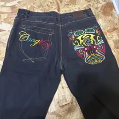 Coogi ダークデニム ストレートジーンズHipHop刺繍W40L34