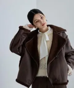 切替ディテールエコムートンフライトジャケット