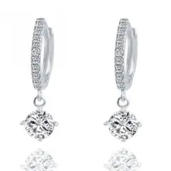 【特価品】CZダイヤジュエリー シルバーピアス 最高品質AAA J1