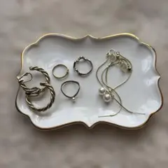 【訳あり商品】イヤリング　リング　セット